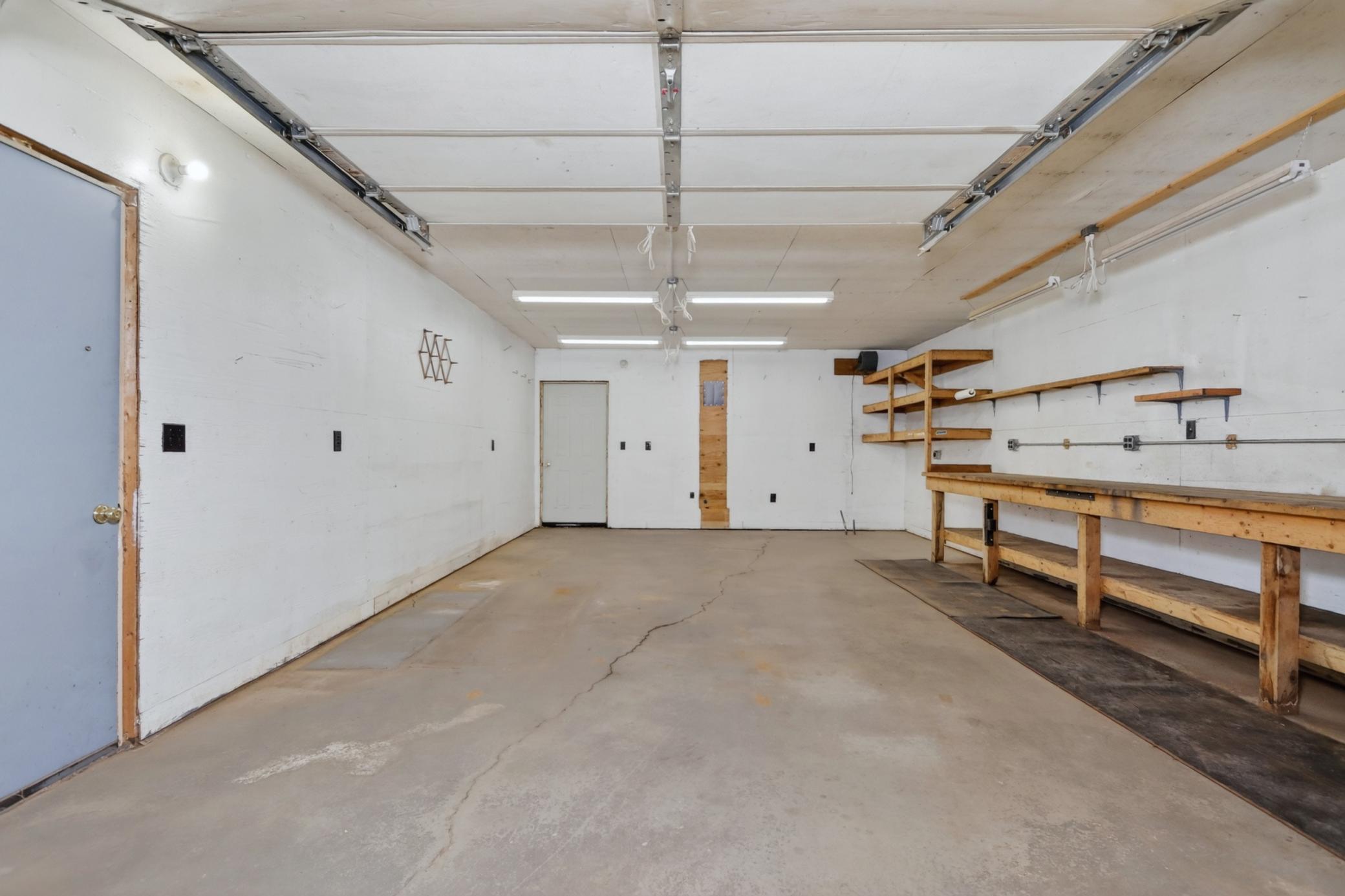 Interior of heated workshop