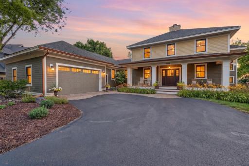 Welcoming covered front porch features bead board ceilings, craftsman style wrapped posts, cedar decking and is the entire length of the house. 2+ Car Garage is insulated, finished and is 25 x 29.