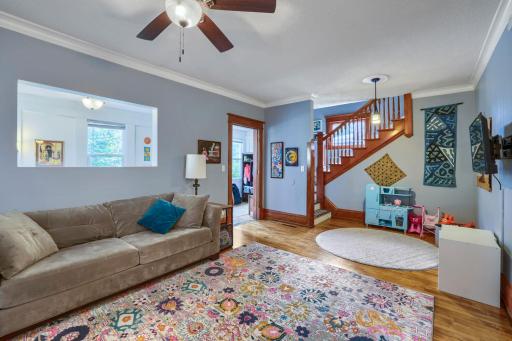 Living room - showing stairs to the 2nd floor