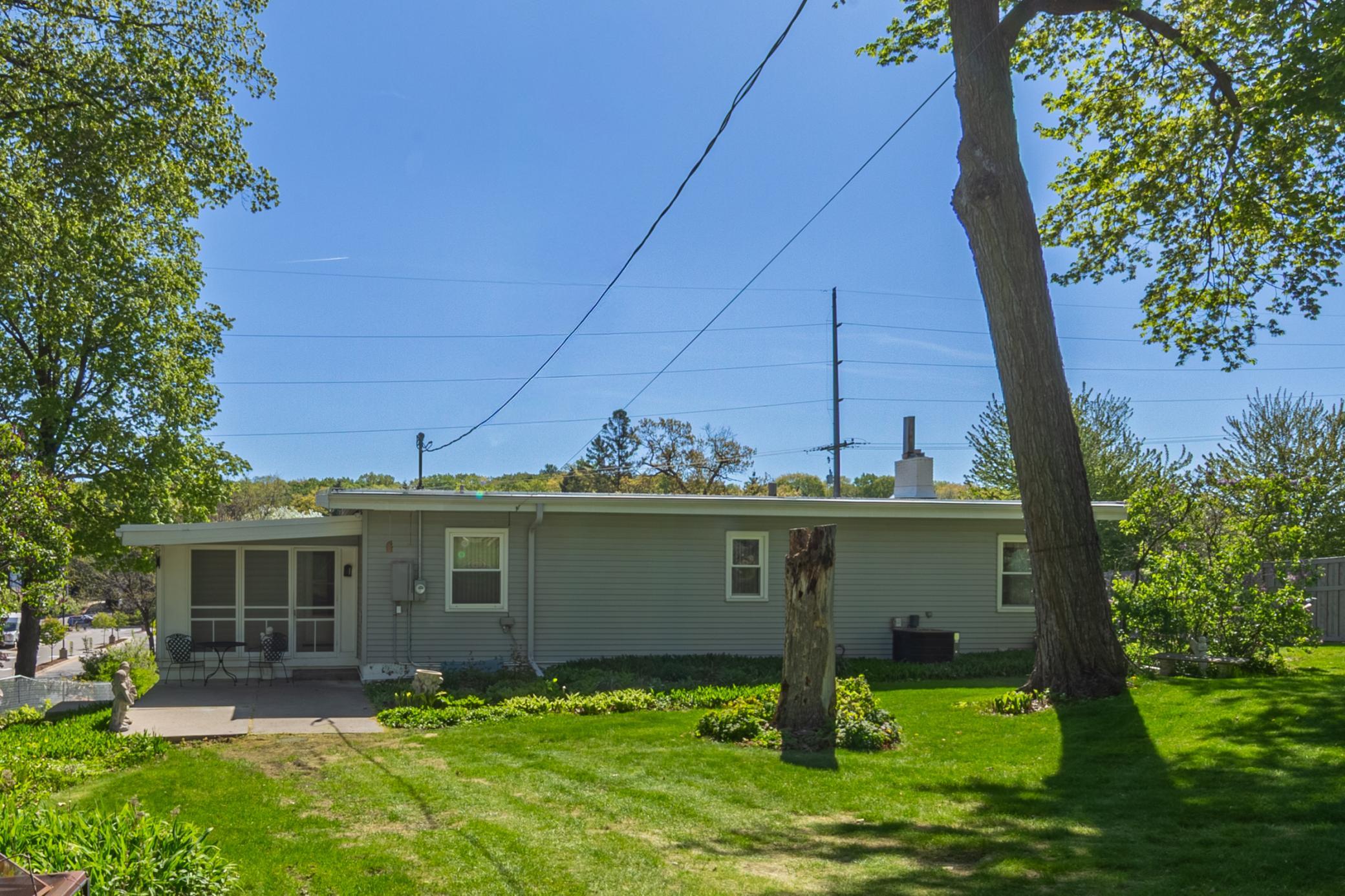 Backyard is located off of a quiet cul-de-sac