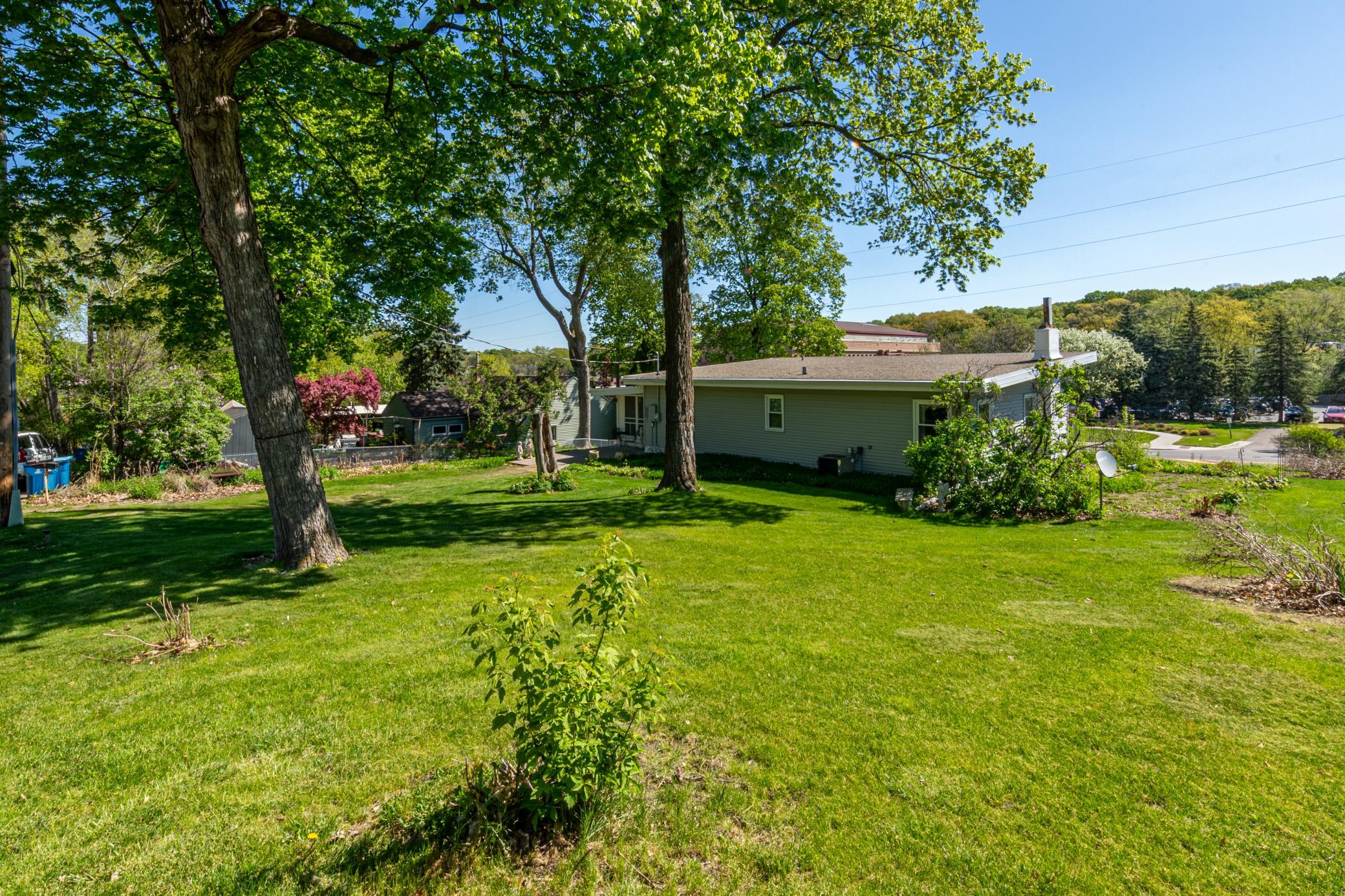 Nice backyard with mature trees