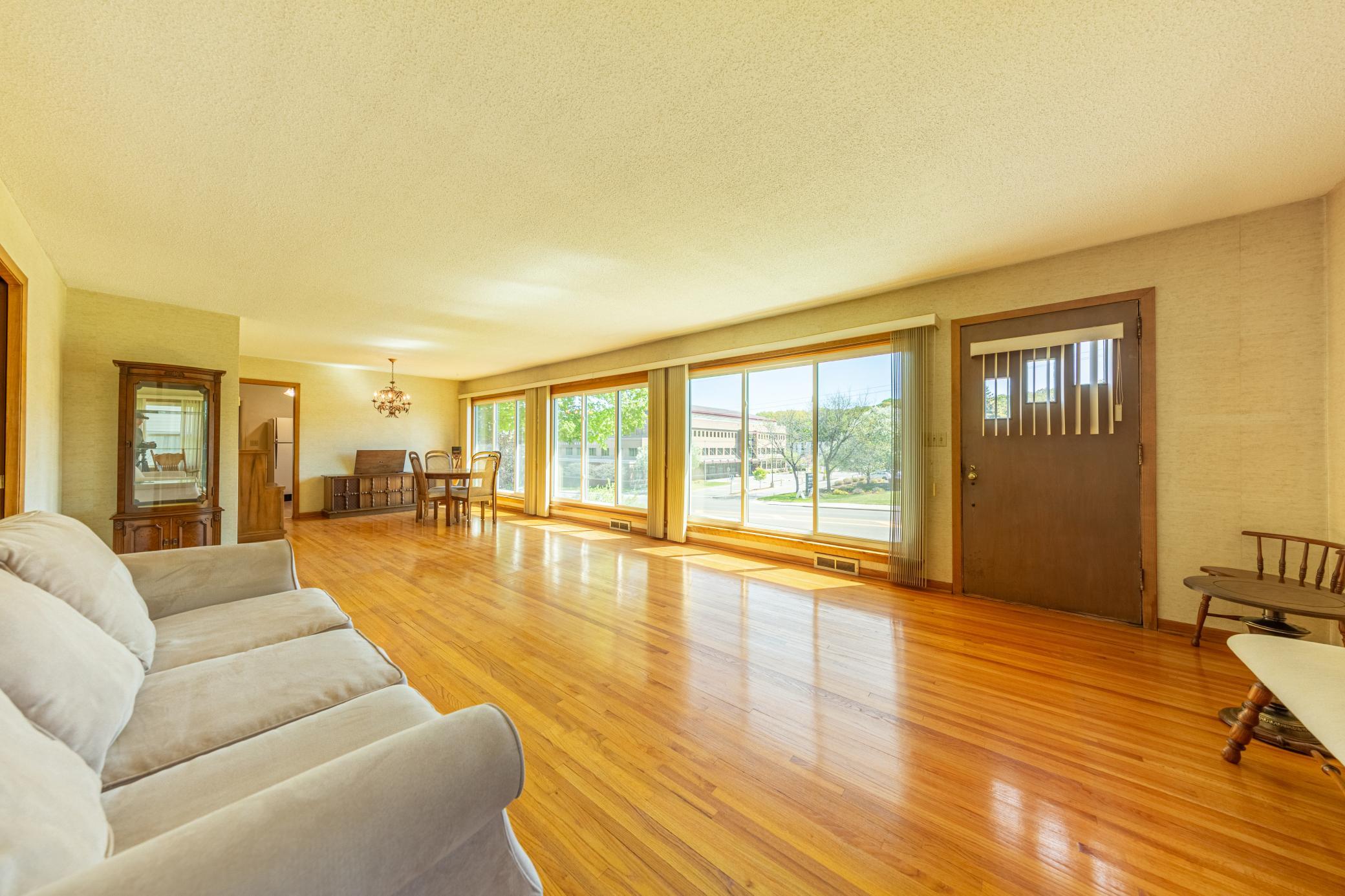Tons of natural light pours into this living space