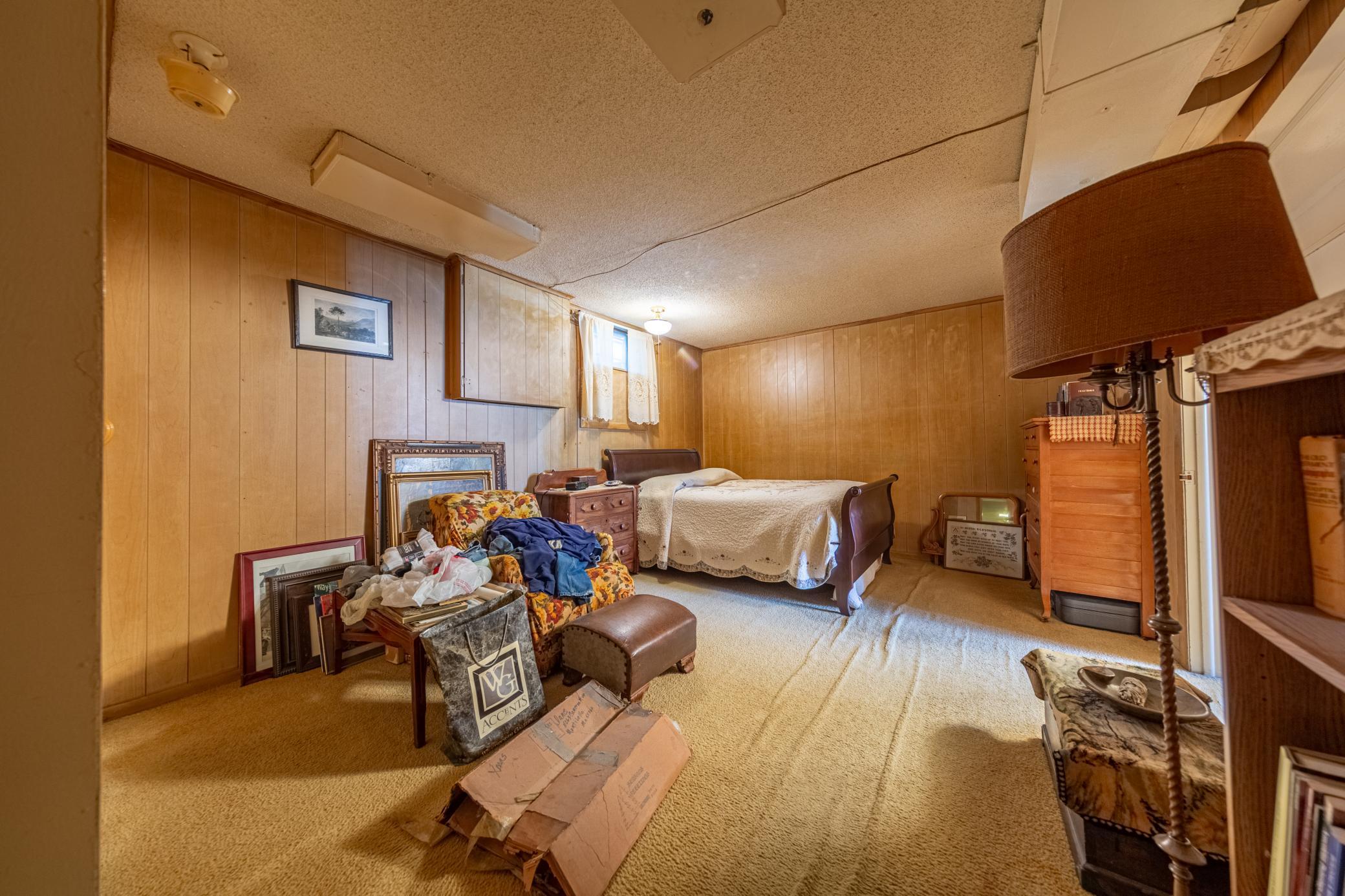 Lower level bedroom in "Mother-in-law" level