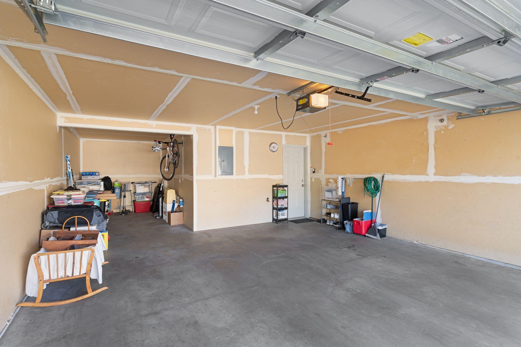 Oversized Garage with Extra Room for Workspace/Storage Area