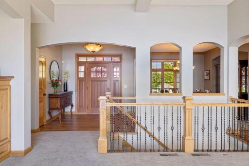 A welcoming front entry defined by timeless architectural detail, characteristic of Hanson Builders