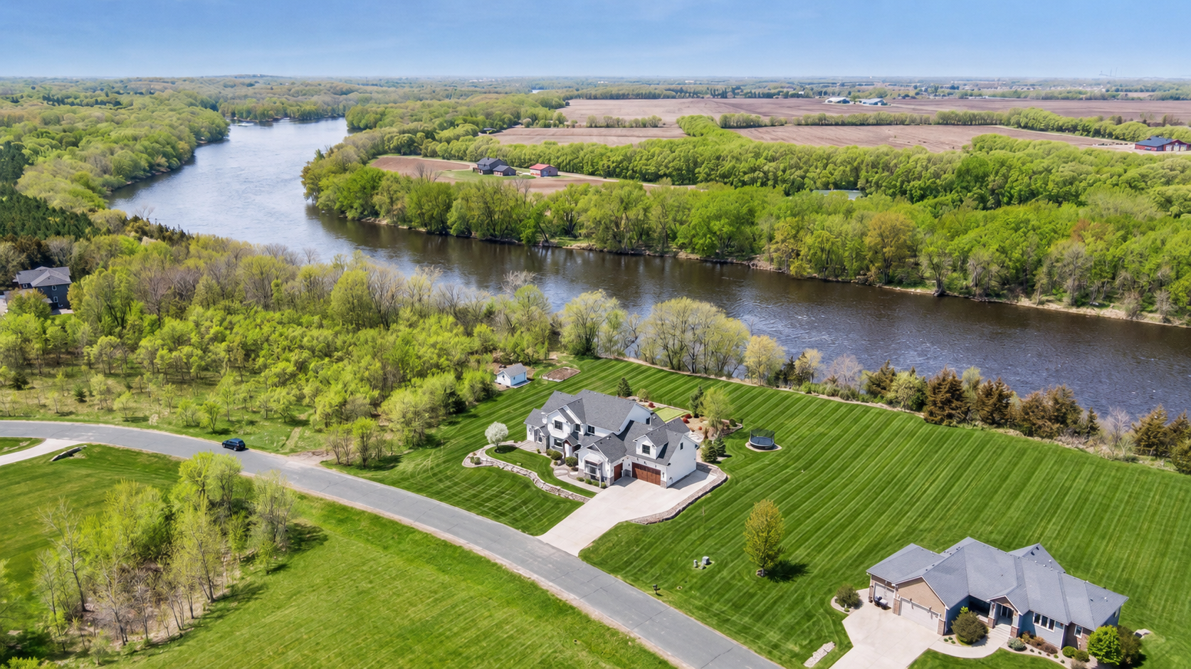 Ariel view of the property