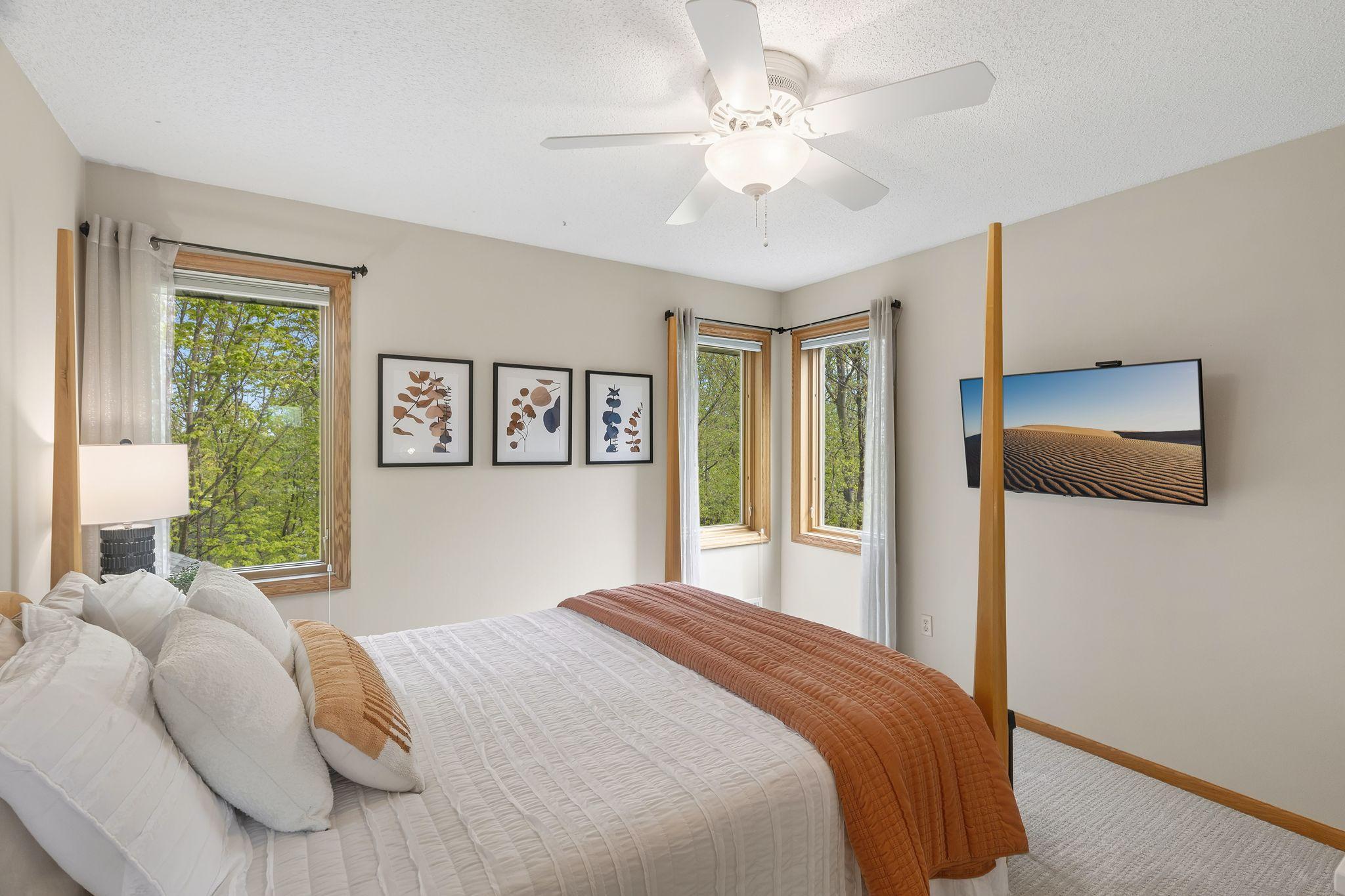 Upper level bedroom 3 with walk-in closet