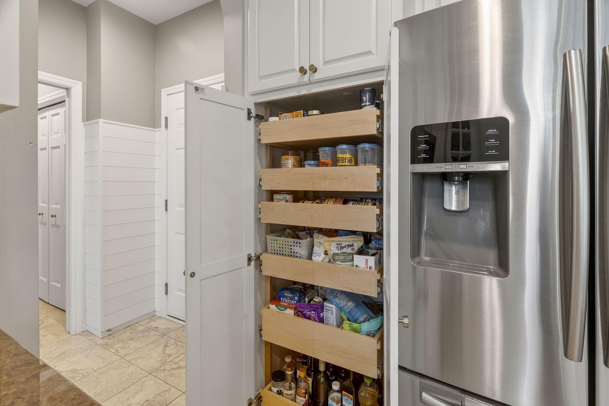 Pullout drawers in all lowers in kitchen in addition to the pantry. A second pantry closet is adjacent!