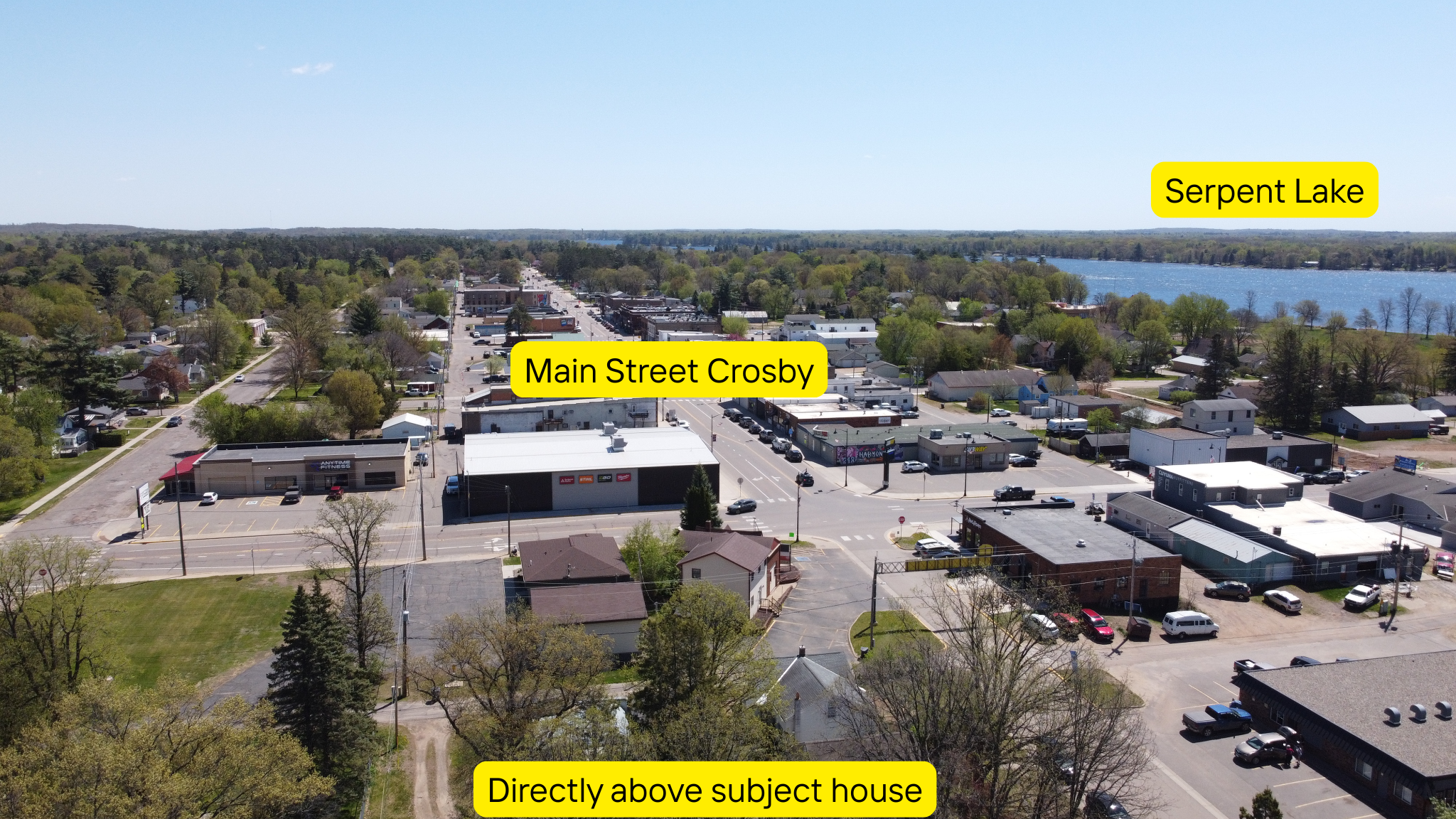 Proximity to downtown Crosby