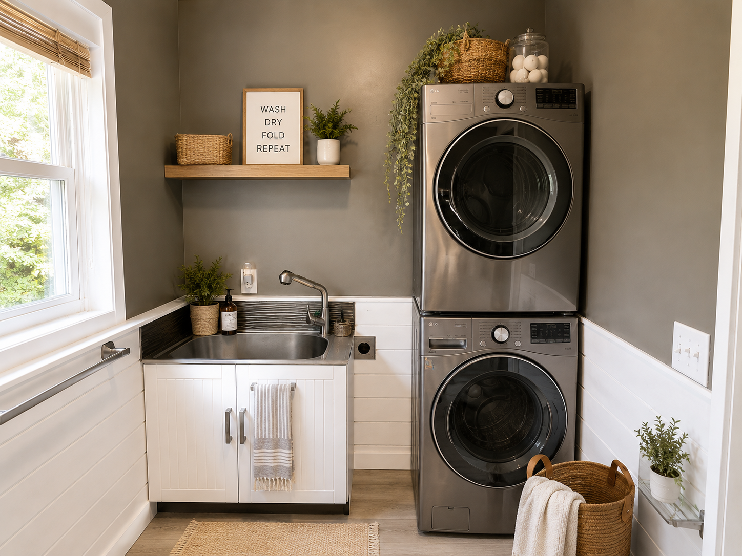 Virtually Staged Laundry/mud Room
