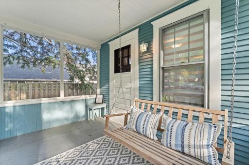 Relax on the porch swing, enjoy the breezes or watch the weather roll in.
