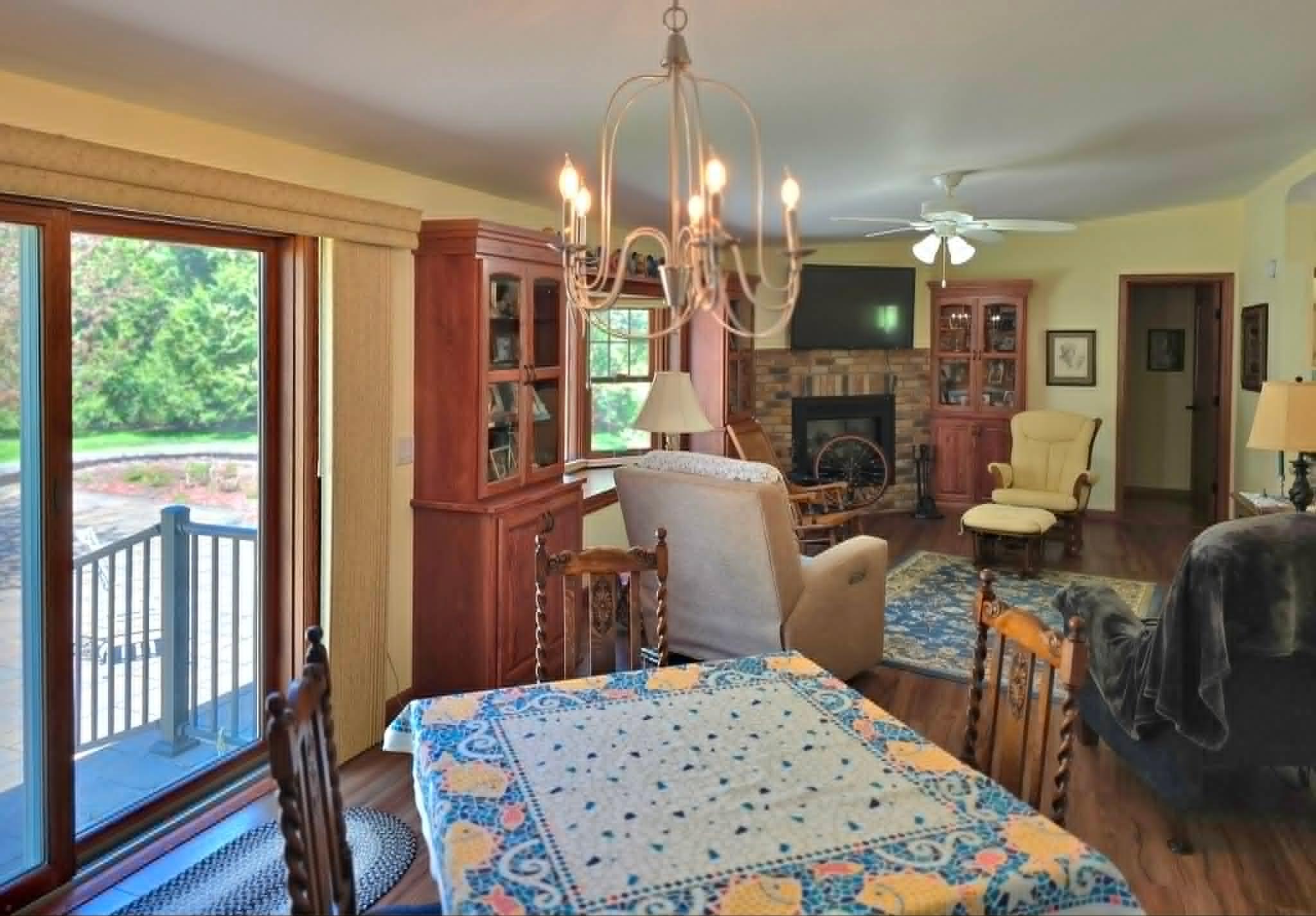 Dining Room with walk out to patio & back yard