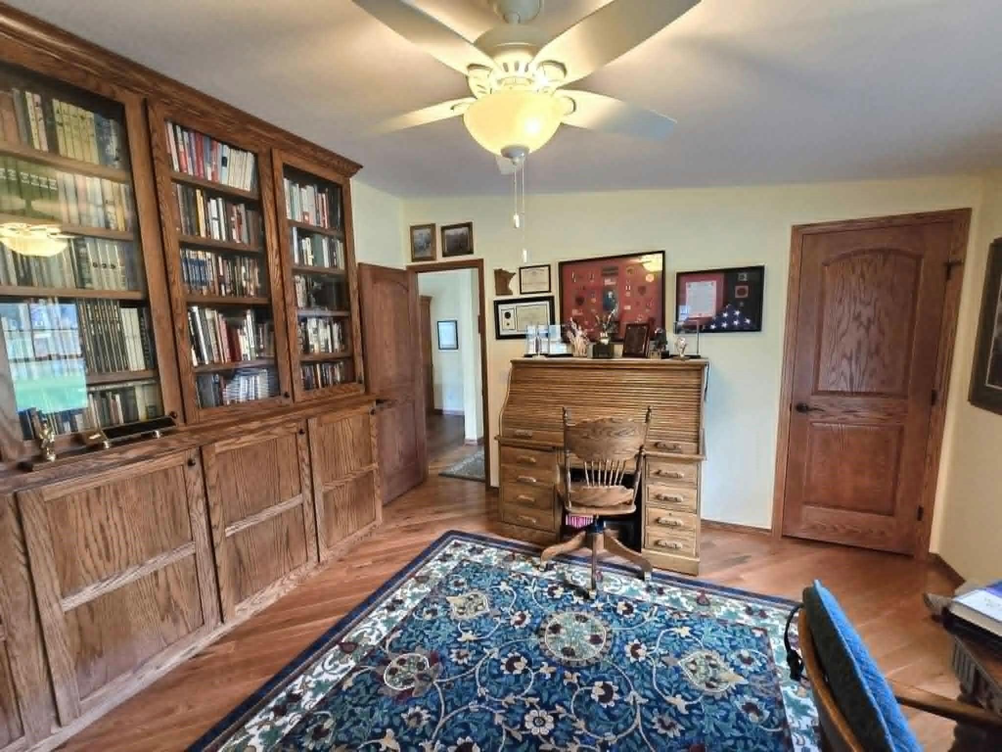 Bedroom #4 used as Office with Custom Built Ins
