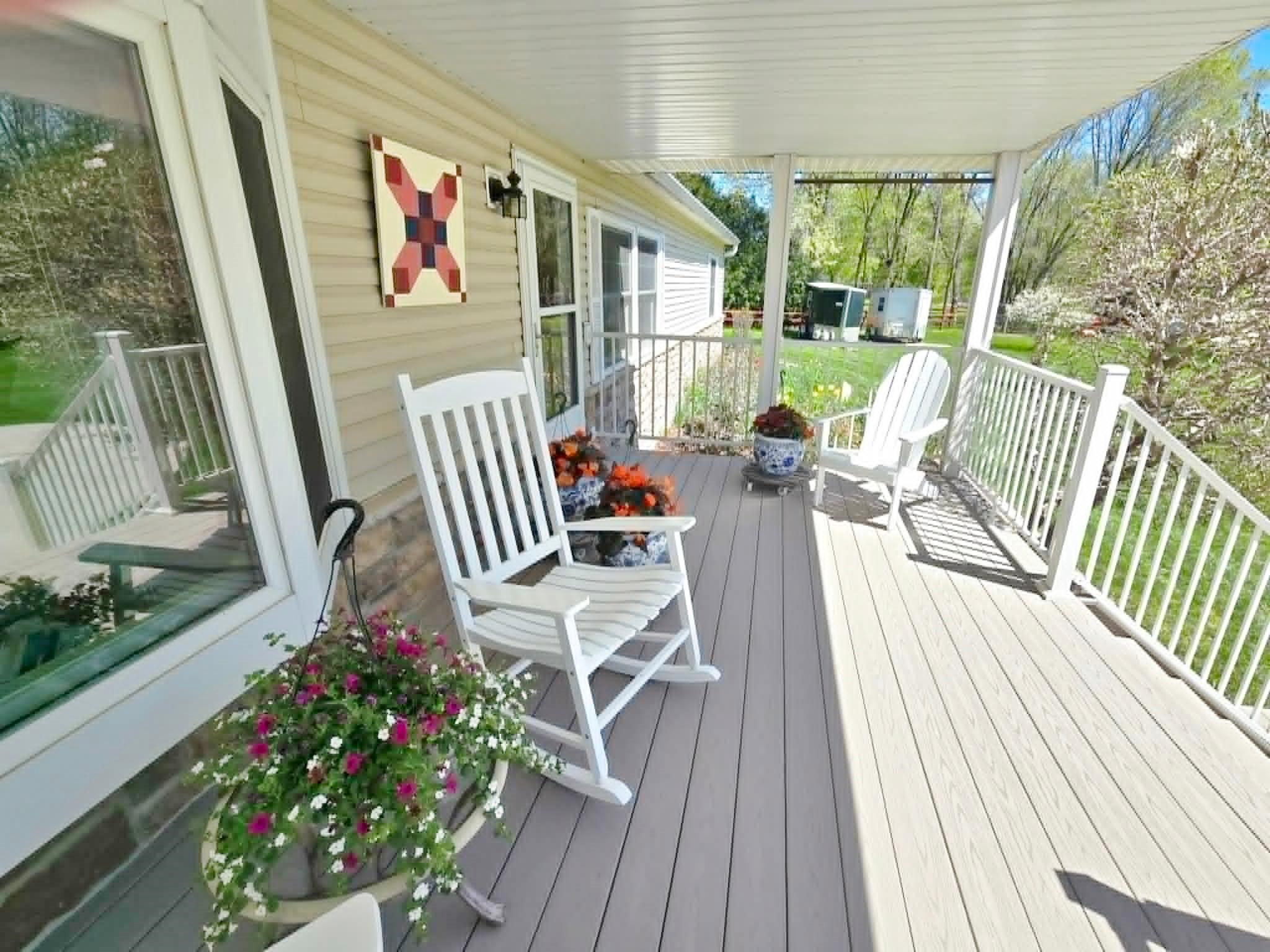 Large front porch with Maintenance Free Decking