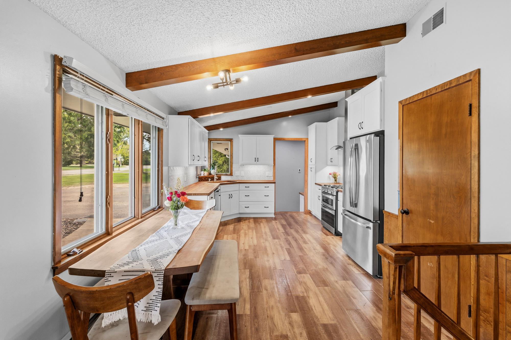 Informal dining area leading to the kitchen.