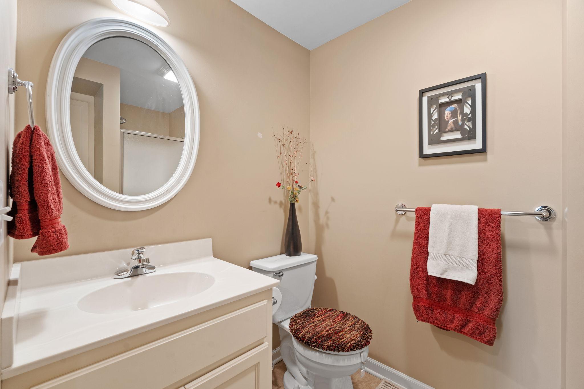 Lower level 3/4 bathroom