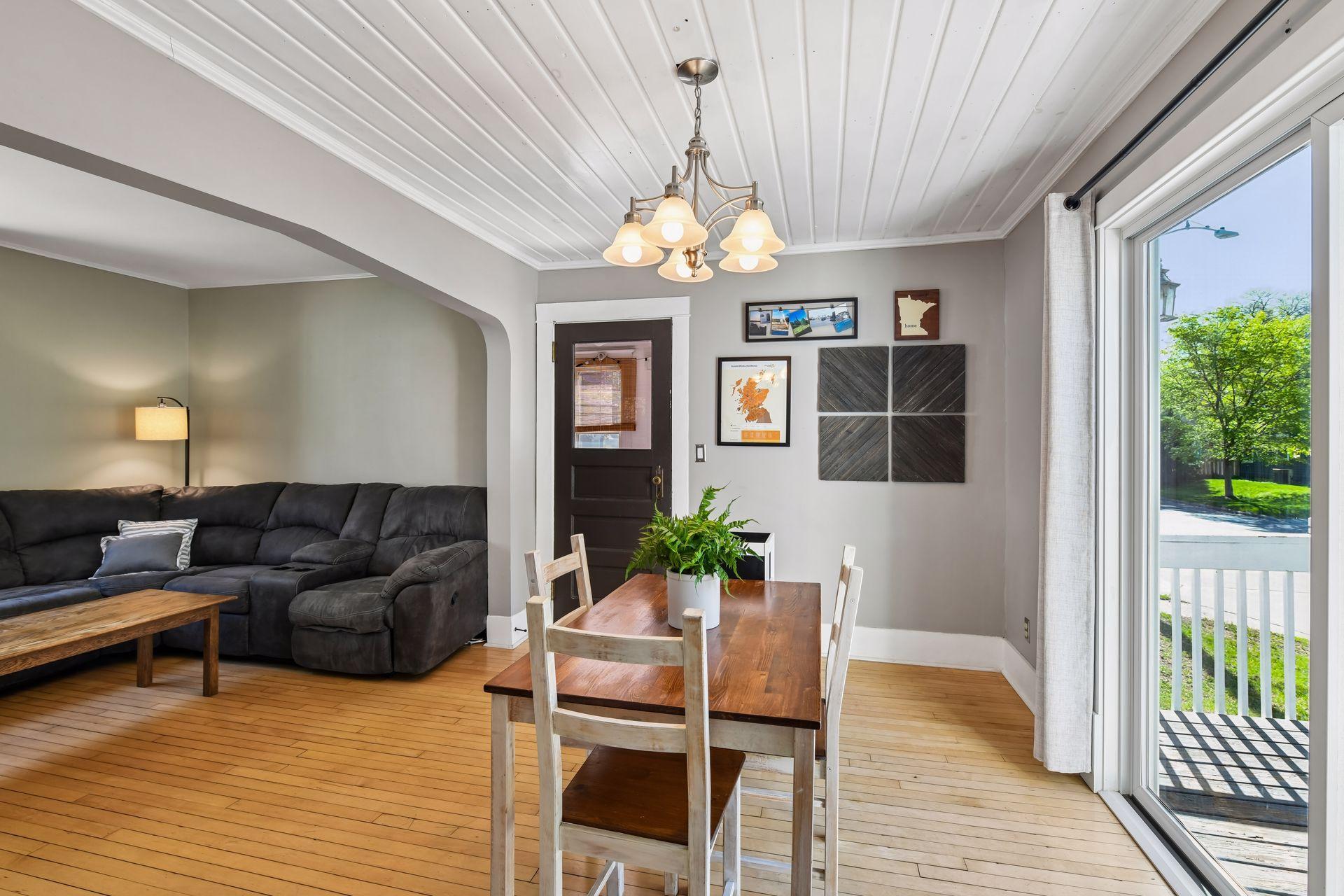 Maple flooring throughout main level.