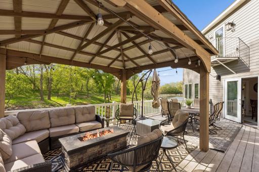 Large deck offers ample space for outdoor entertaining.