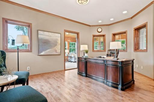 The main floor office offers some of the best views in the home.