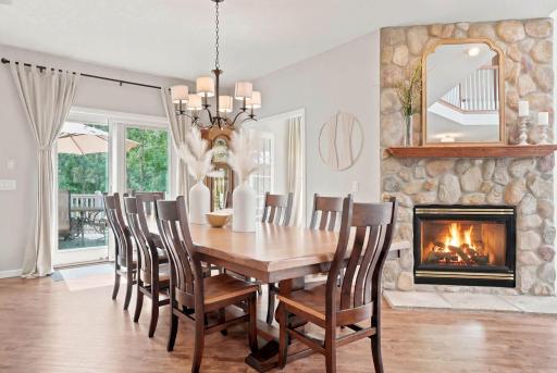 Feel right at home dining around the fire.