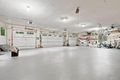 Plenty of storage for vehicles, toys, bikes, and so much more.