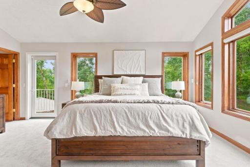 Step onto your private balcony right off the primary.