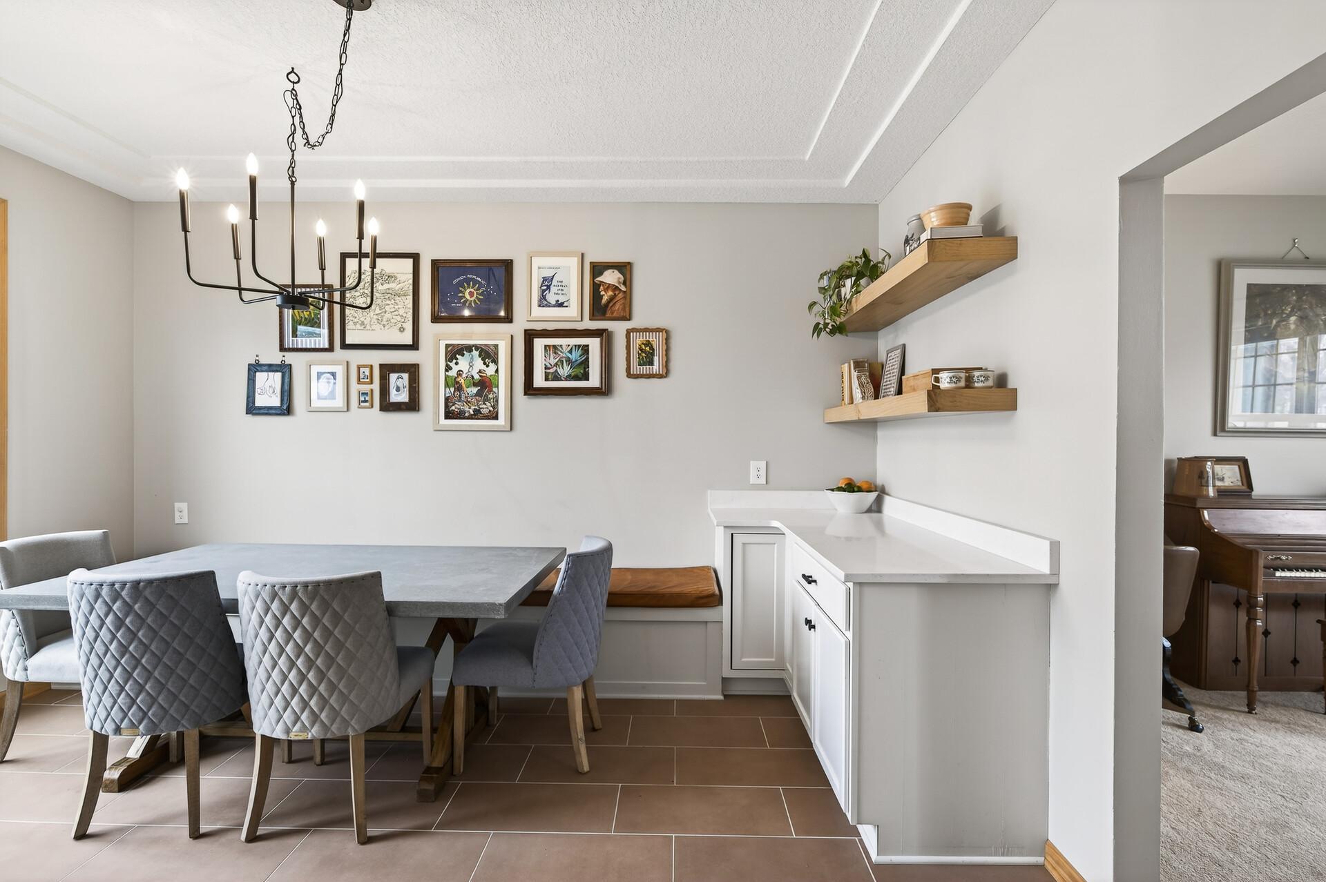 Cabinetry and built in bench added