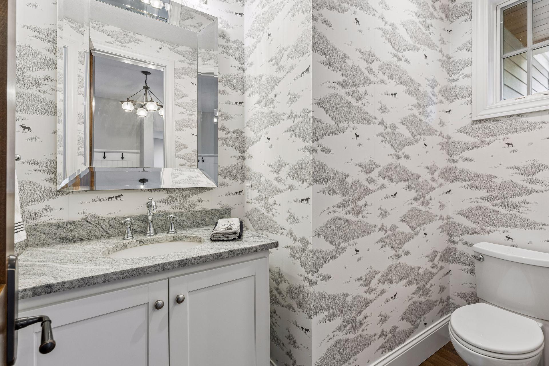 Main floor half bathroom.