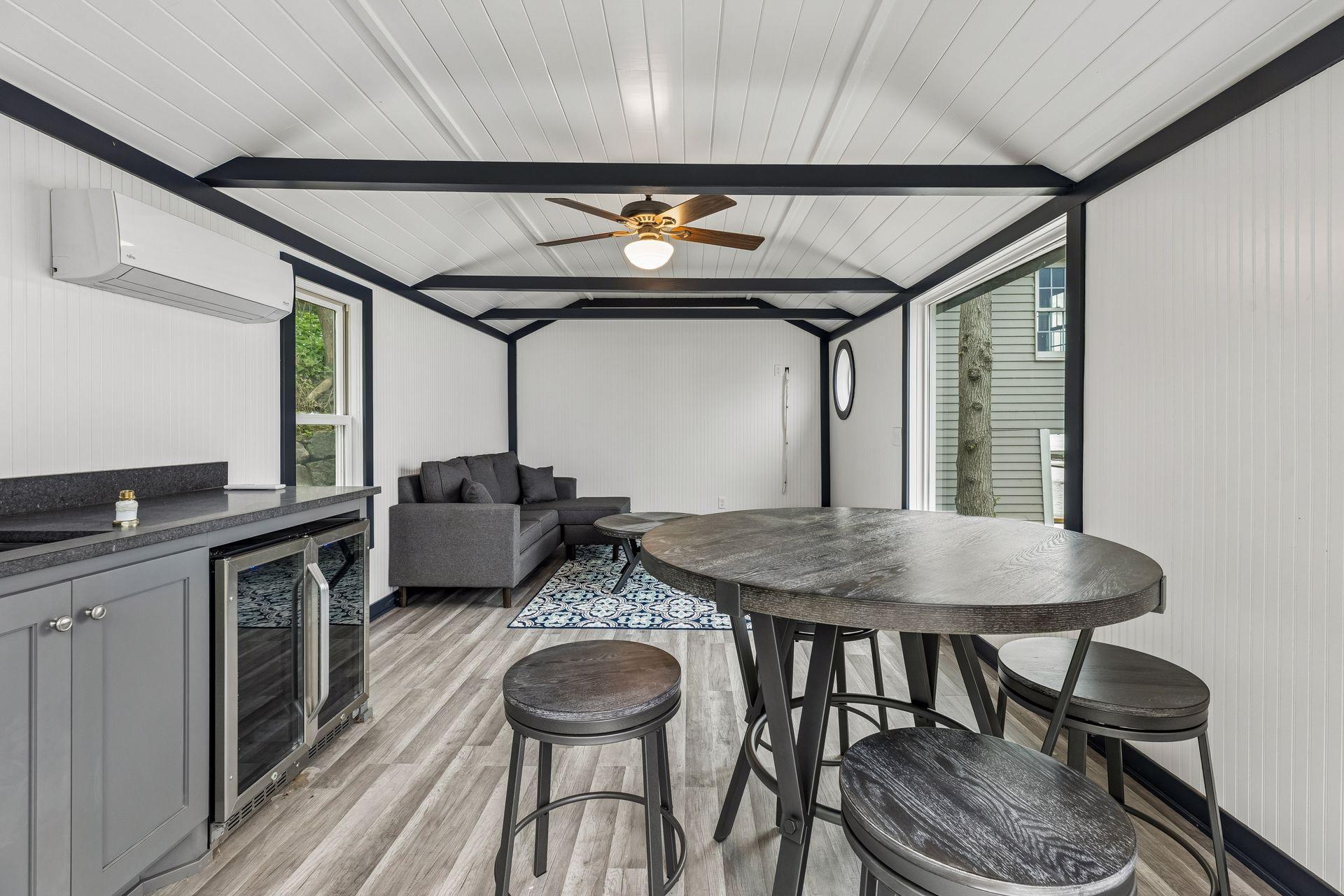 The boat house has A/C making it the perfect place to take a break from the summer heat.