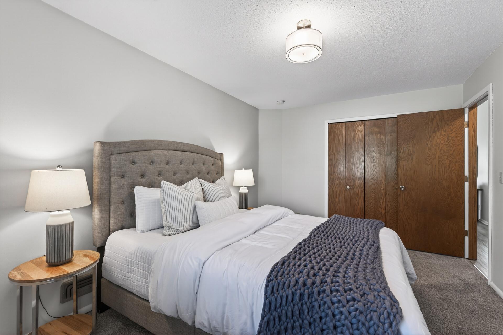 Generous closet space in 2nd bedroom as well