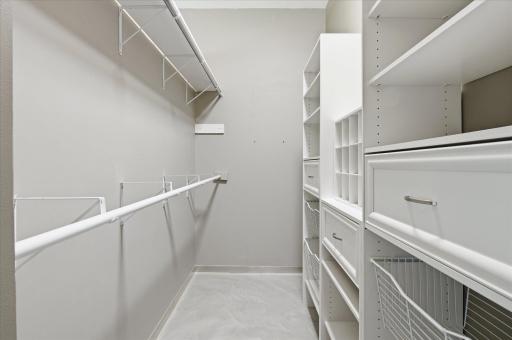 Custom-style closet layout perfect for organized, clutter-free living.