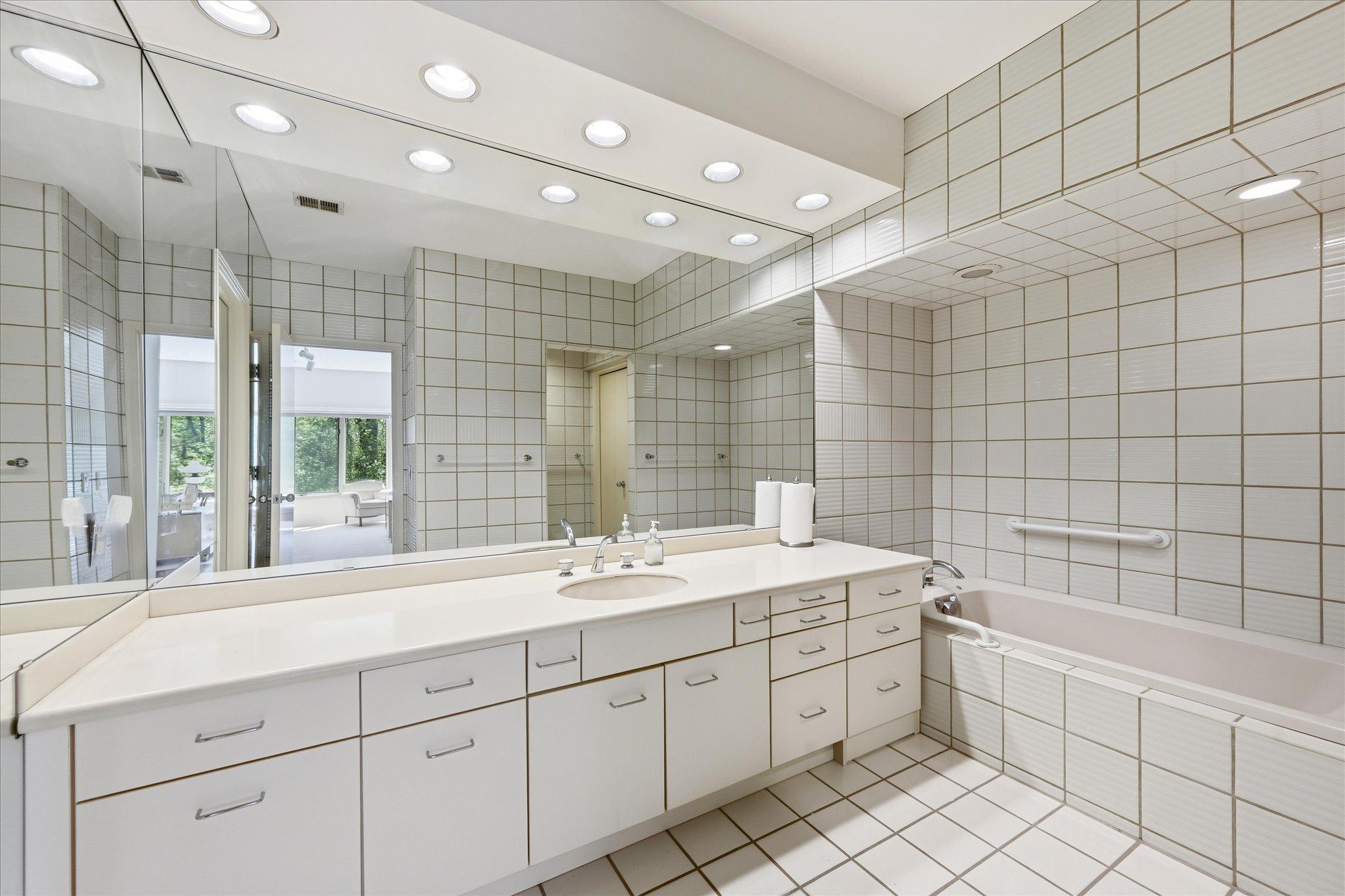 Primary bath with tub and shower
