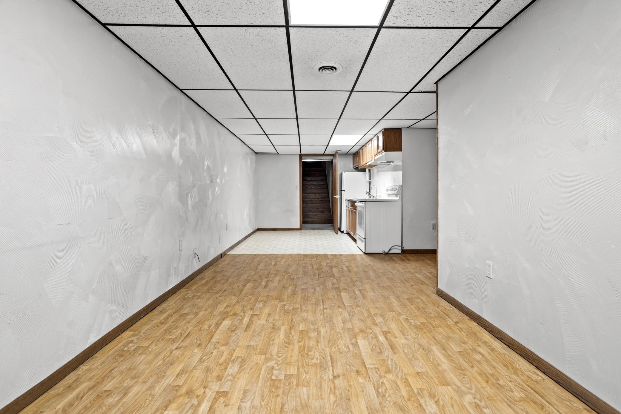 Basement living/dining area