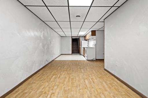 Basement living/dining area