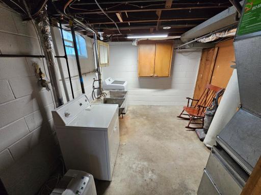 Laundry and mechanical room in the lower level.