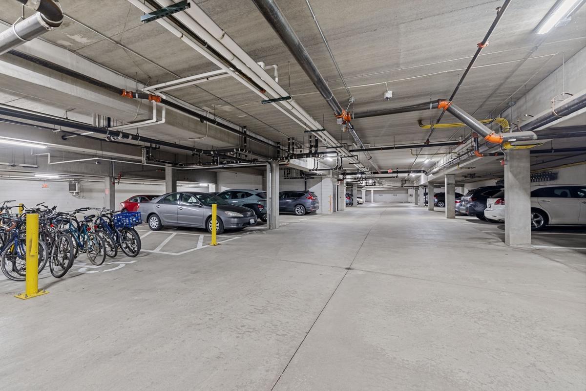 The heated underground garage is clean and stall #25 is right by the elevators. Prime position!