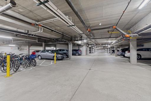 The heated underground garage is clean and stall #25 is right by the elevators. Prime position!