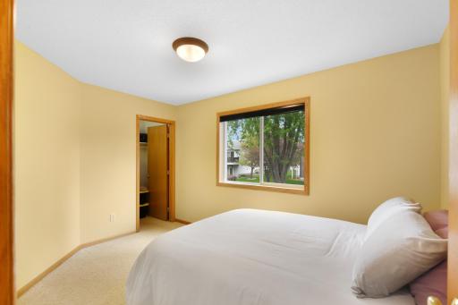 The second bedroom also offers a walk-in closet!