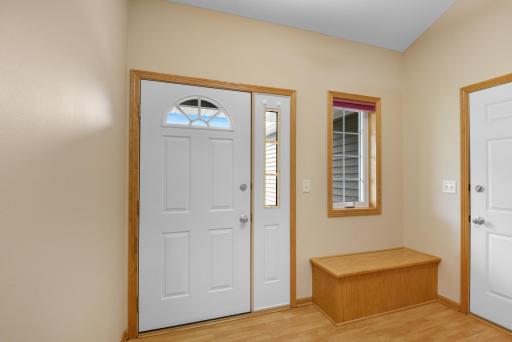 You'll love the spacious entry with built in storage bench and large closet