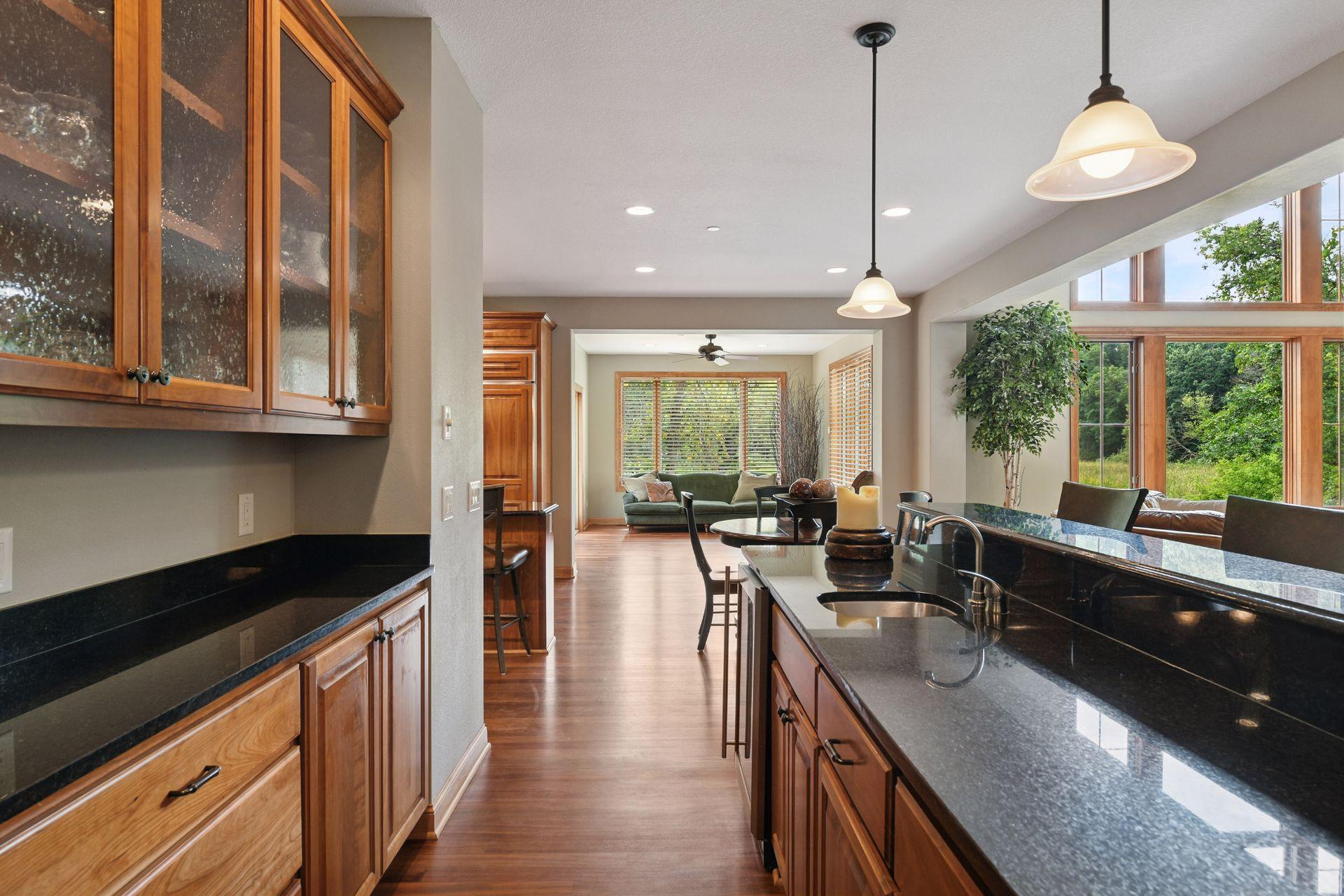 Wet bar area