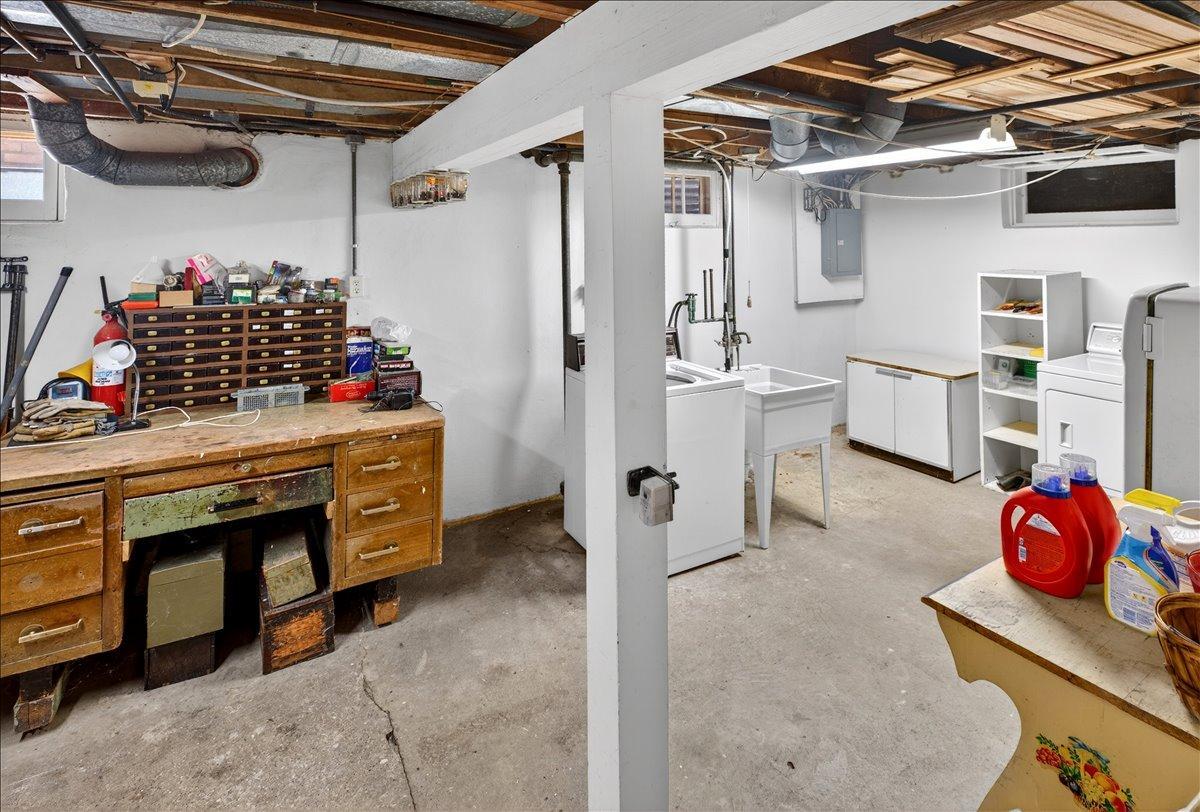 Lower level Laundry and mechanicals