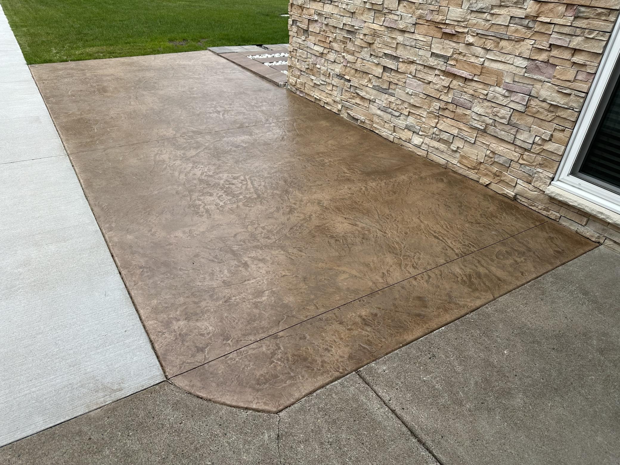 Front Entry Stamped Colored Concrete
