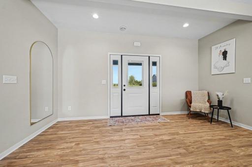 Entry and open sightlines to living area â 2023 Le Center MN new construction home