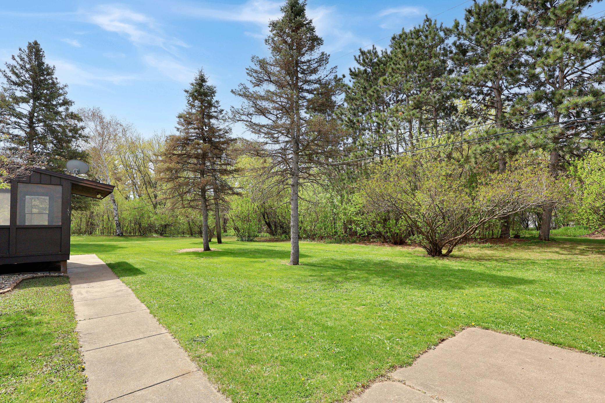View from the house to the garage.