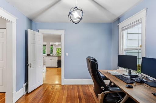 Easy access to the kitchen. Layout offers excellent flow and flexibility, making the space ideal for work, dining, or entertaining.