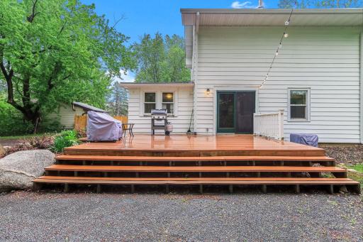 A spacious maintenance-free deck offering durable, worry-free outdoor living.