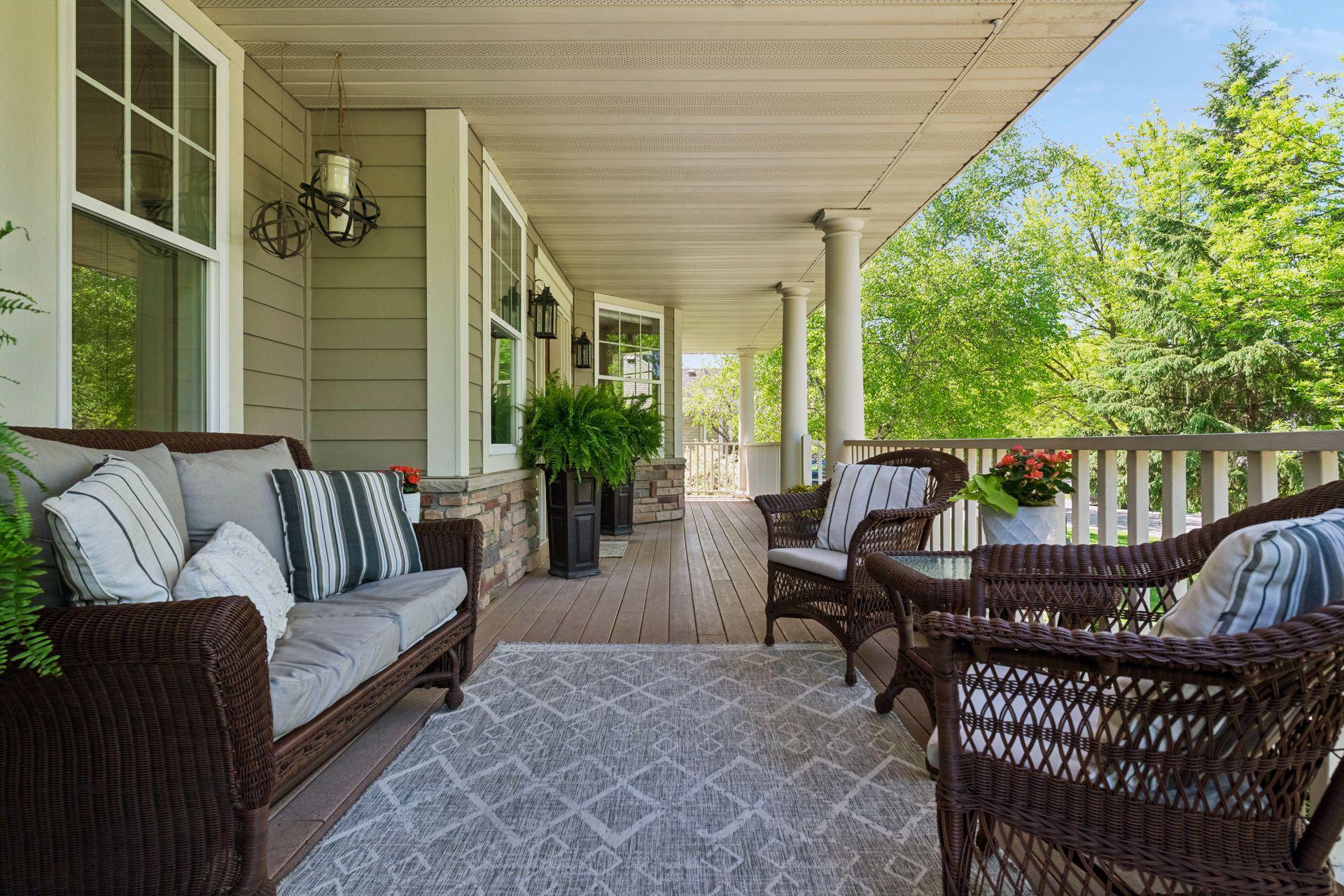 Spend time relaxing on the front porch while connecting with family and friends.