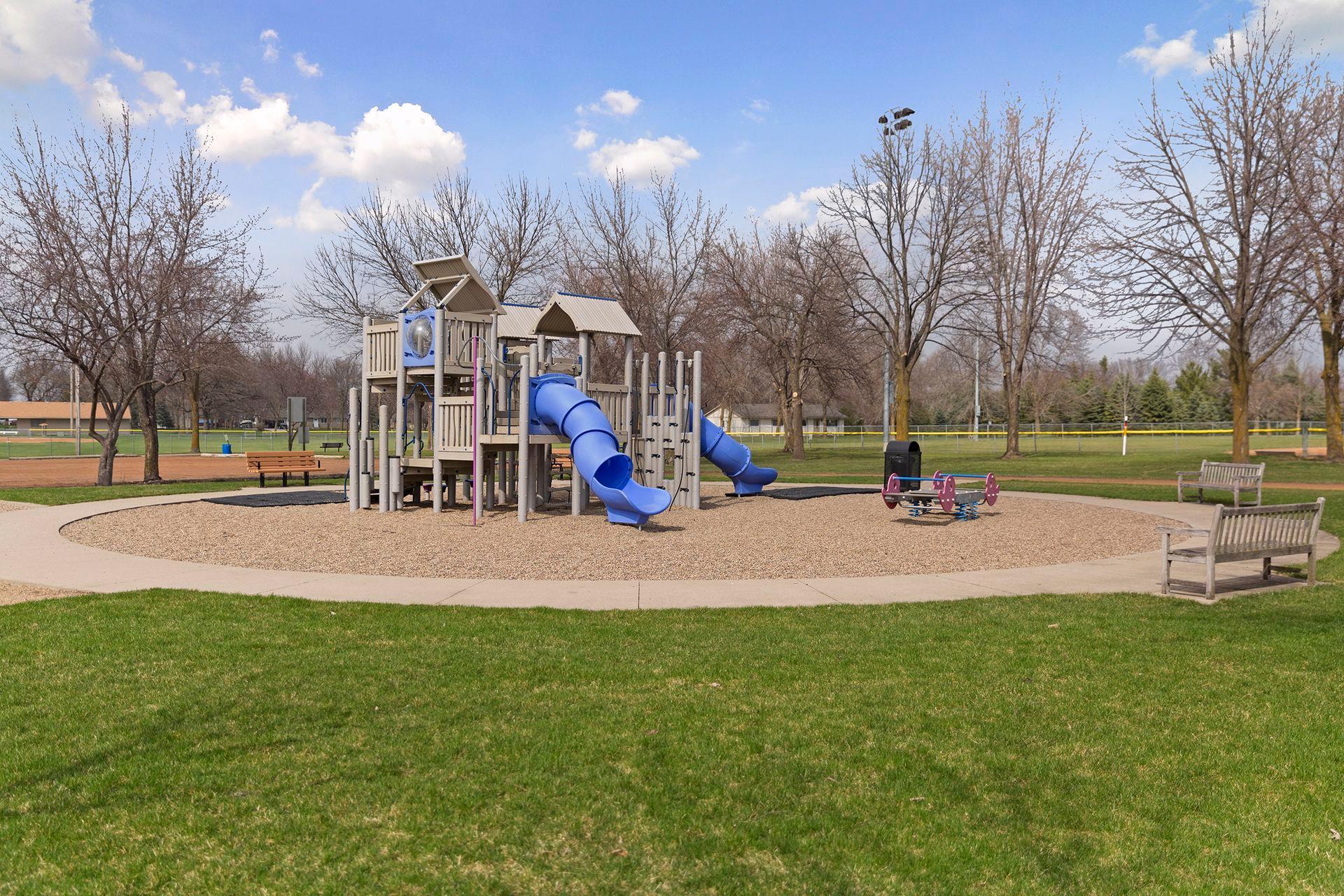 Just moments from your front door is Lions Park. A favorite gathering spot featuring playgrounds, trails, open green space, and plenty of room to relax, play, and enjoy the outdoors.