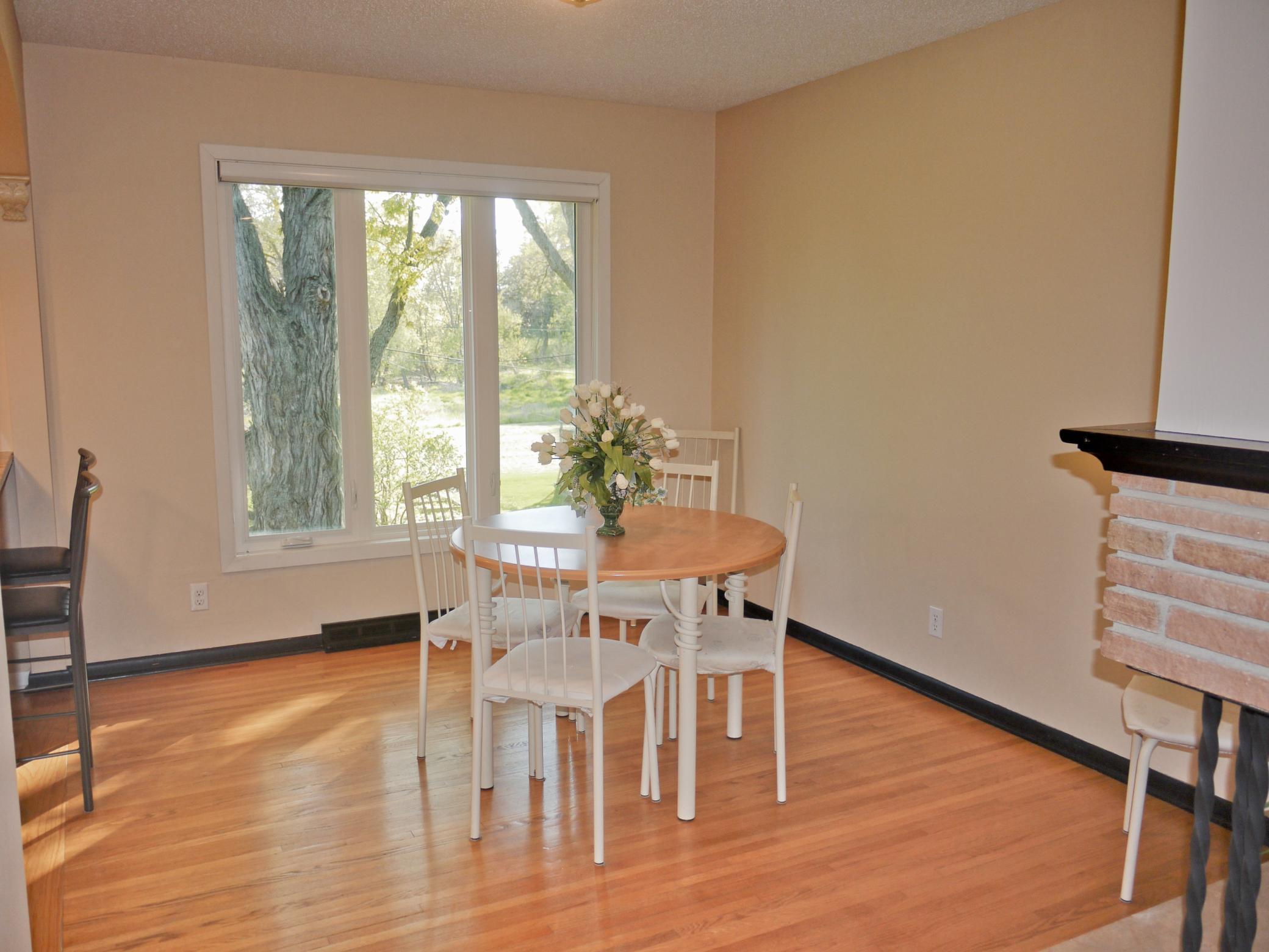 Detail of dining area with South facing window overlooking rear yard and Nine Mile Creek.jpg