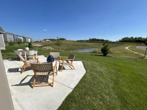 Aspen backyard adjacent to holding pond and green space.